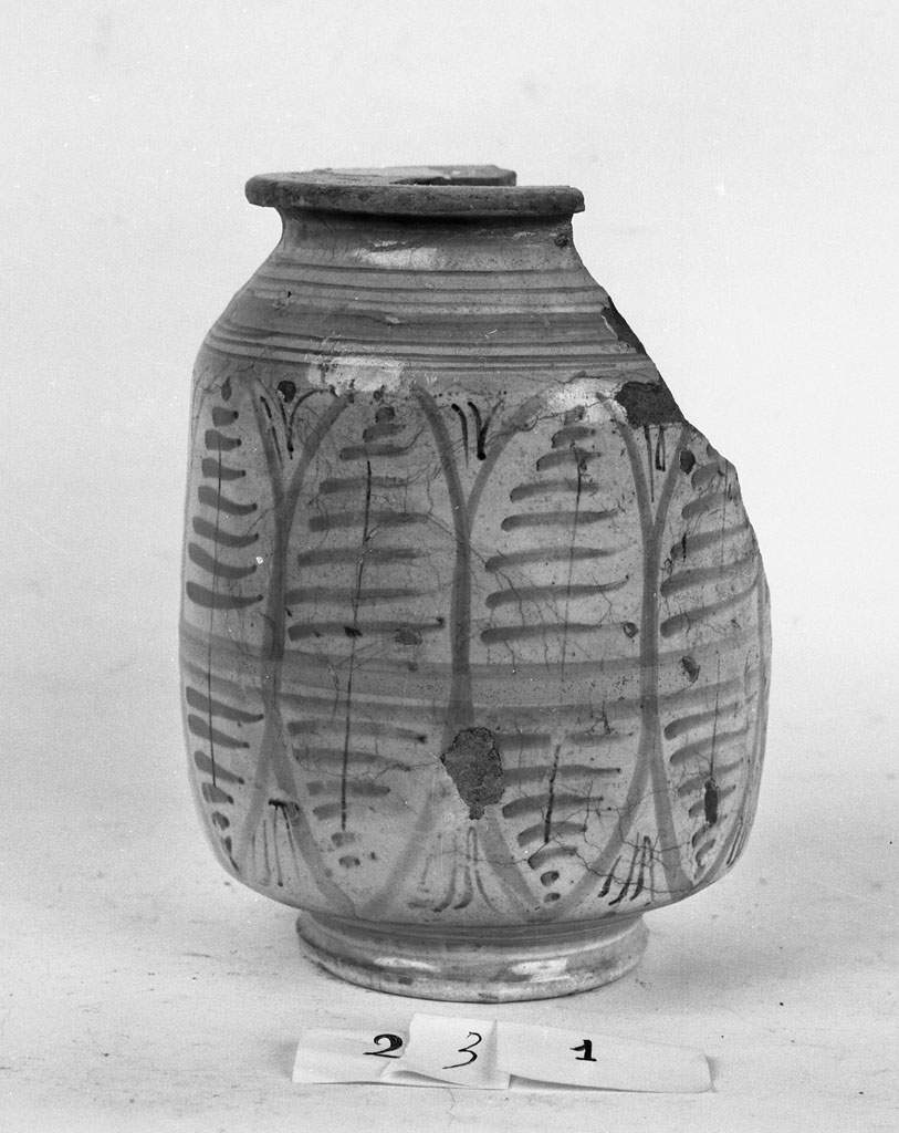 vaso da farmacia, opera isolata - bottega di Montelupo (prima metà sec. XVII)