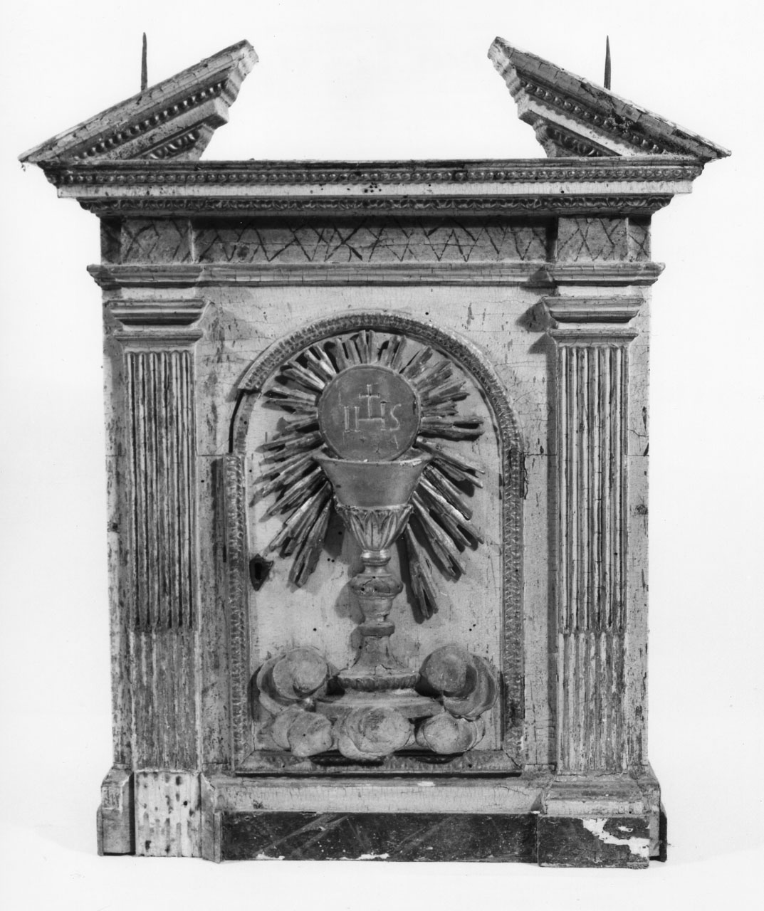 tabernacolo - a frontale architettonico, opera isolata - bottega toscana (fine/inizio secc. XVIII/ XIX)