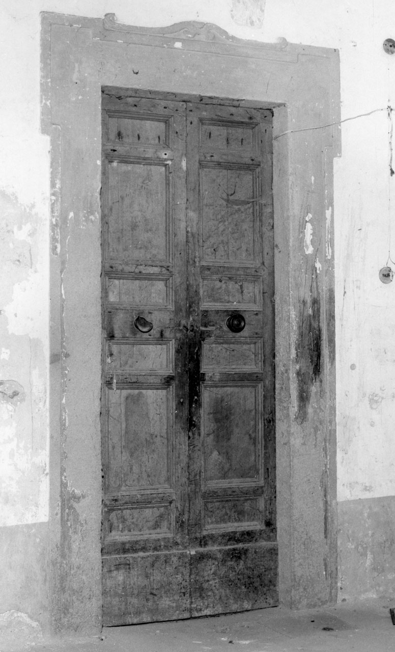 mostra di porta, opera isolata - bottega toscana (prima metà sec. XVIII)