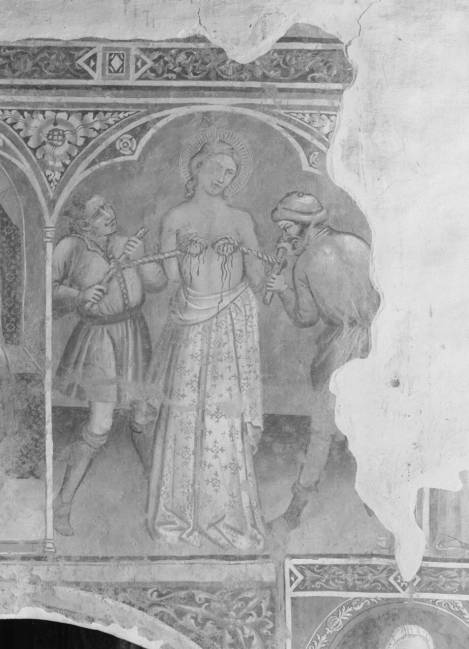 martirio di Sant'Agata (dipinto, complesso decorativo) - ambito aretino (seconda metà sec. XV)