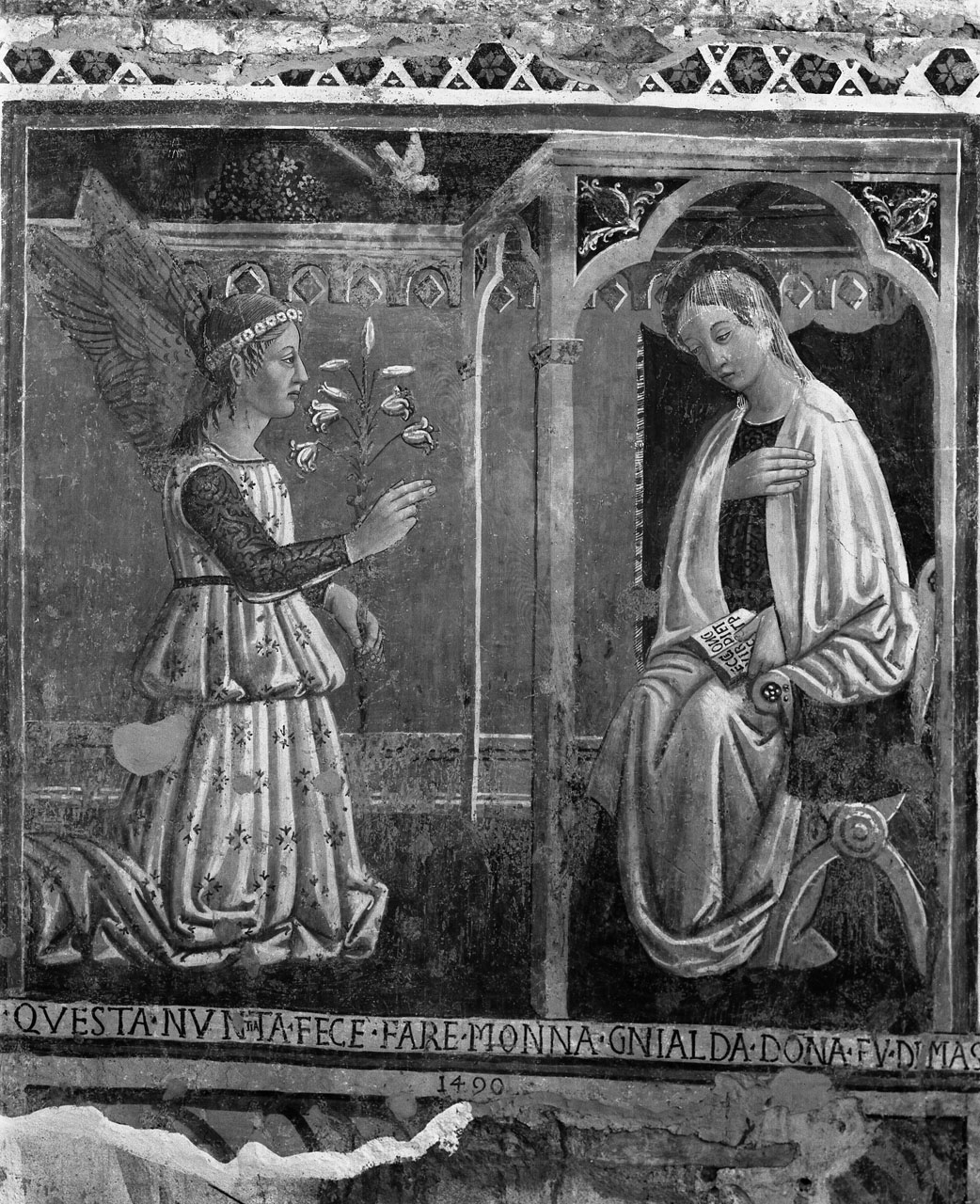 Annunciazione (dipinto, complesso decorativo) - ambito aretino (sec. XV)