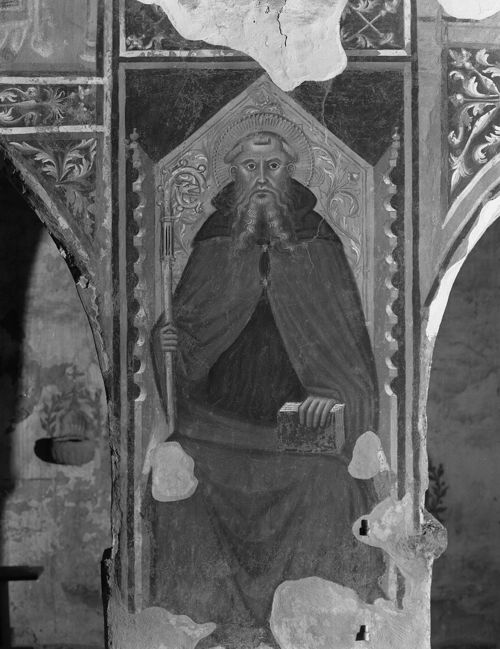Sant'Agostino in cattedra (dipinto, complesso decorativo) - ambito aretino (inizio sec. XV)
