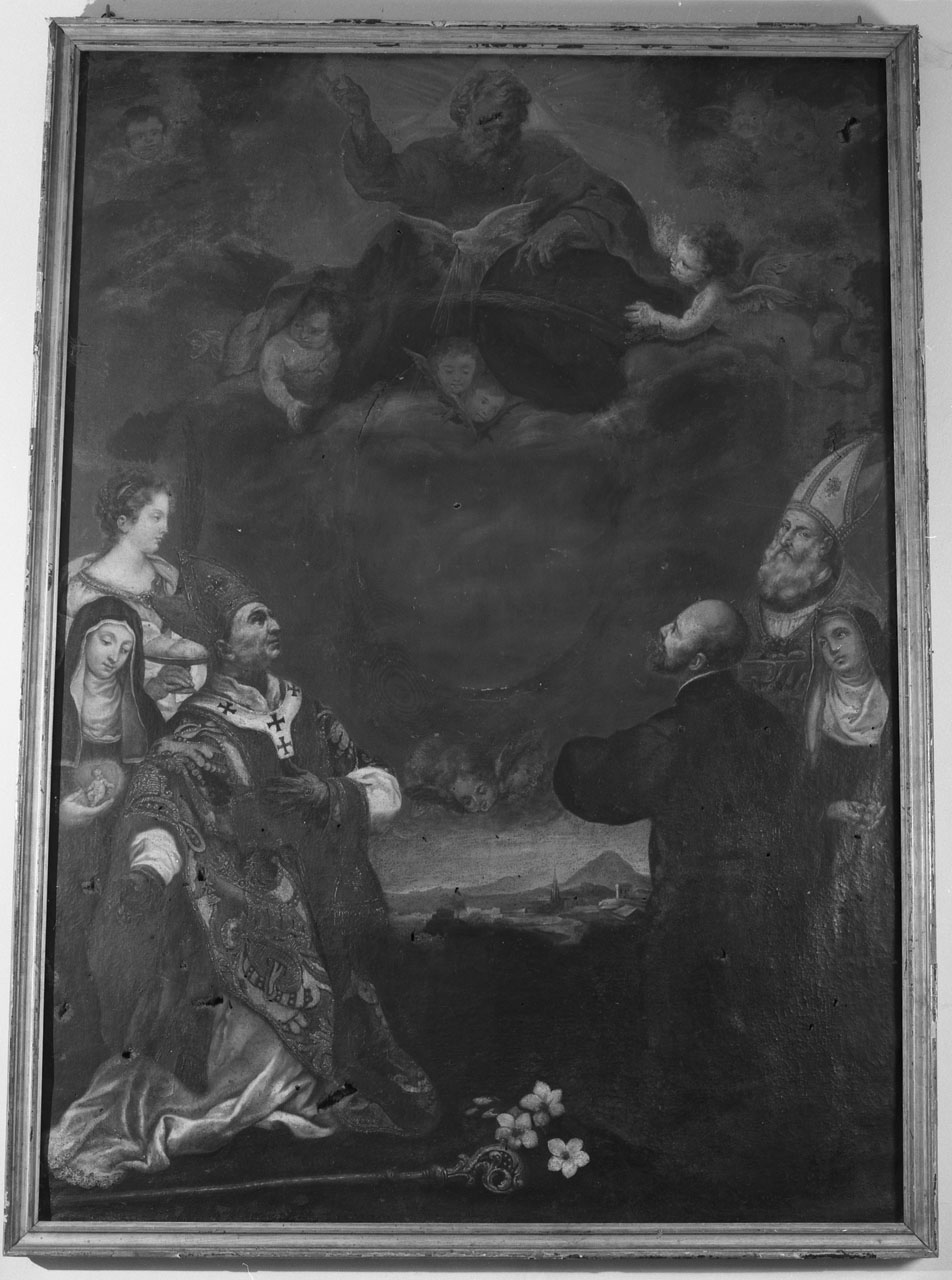 Dio Padre e Santi (dipinto) - ambito toscano (sec. XVII)