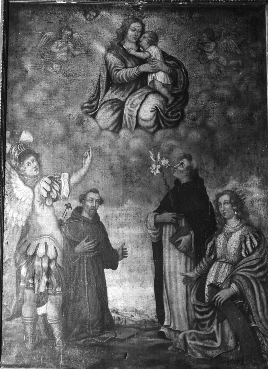 Madonna con Bambino e Santi, Madonna con Bambino e Santi (dipinto, opera isolata) - ambito toscano (sec. XVIII)