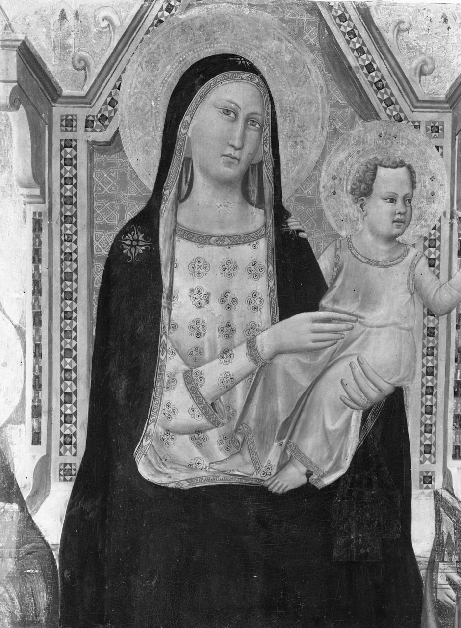 Madonna con Bambino (dipinto, frammento) di Gaddi Taddeo (attribuito) (prima metà sec. XIV)