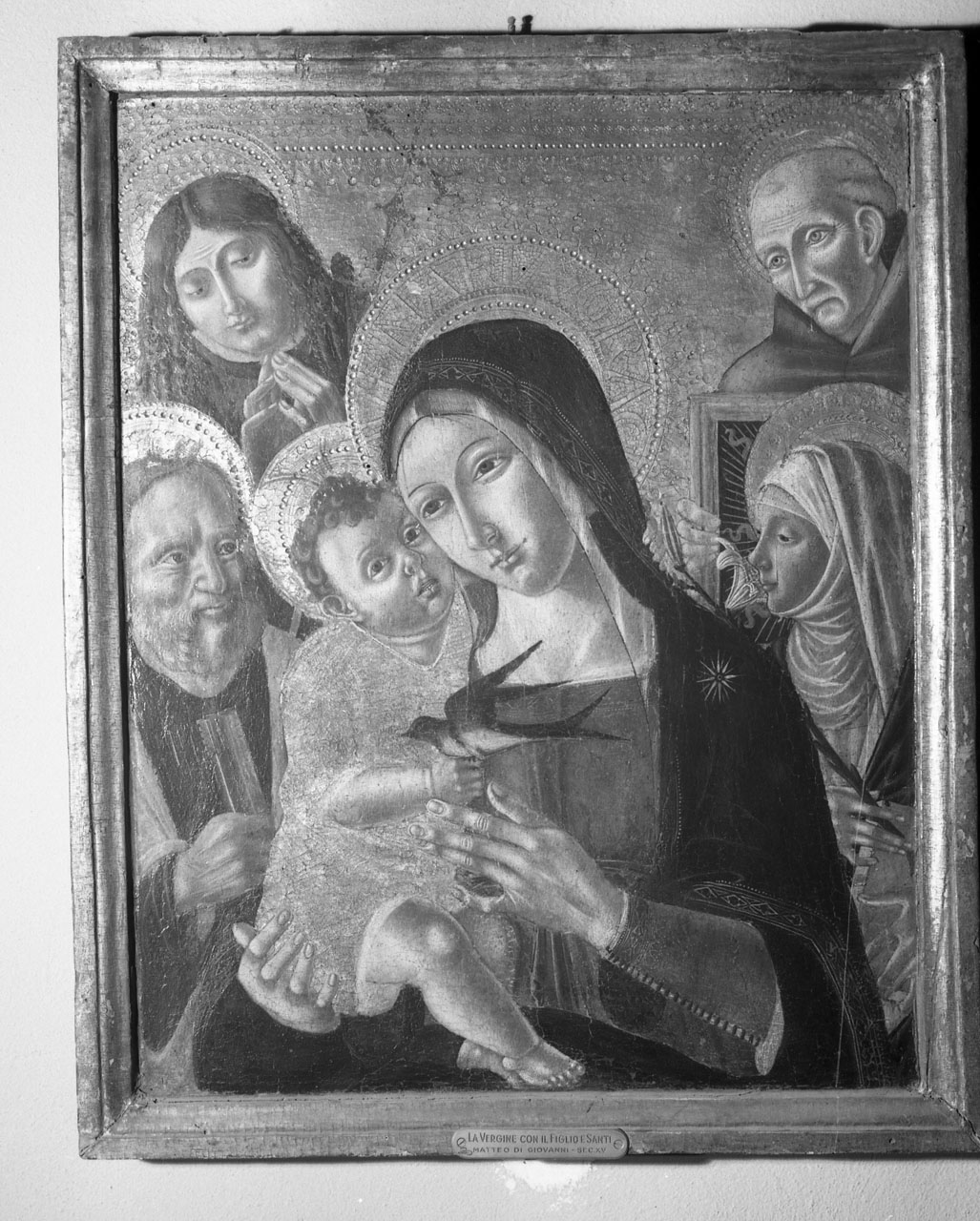Madonna con Bambino e Santi (dipinto, opera isolata) di Matteo di Giovanni di Bartolo (bottega) (seconda metà sec. XV)