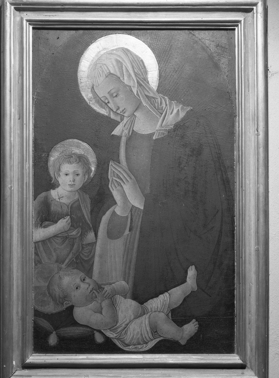 Madonna con Bambino e San Giovannino (dipinto) di Pseudo Pier Francesco Fiorentino (attribuito) (seconda metà sec. XV)