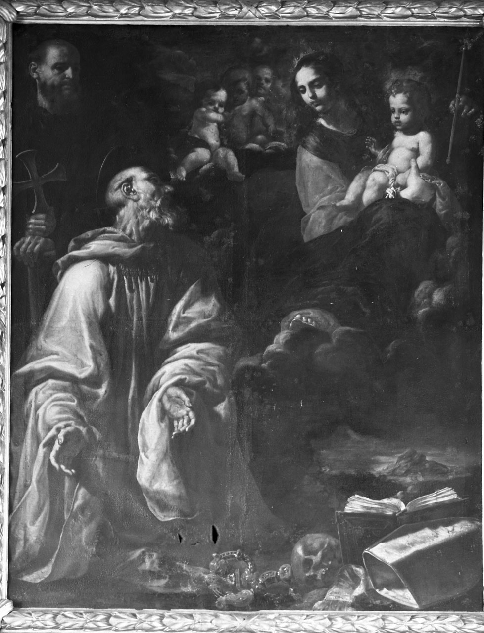 Madonna con Bambino e i Santi Romualdo e Giovanni Gualberto (dipinto, opera isolata) - ambito toscano (seconda metà sec. XVII)