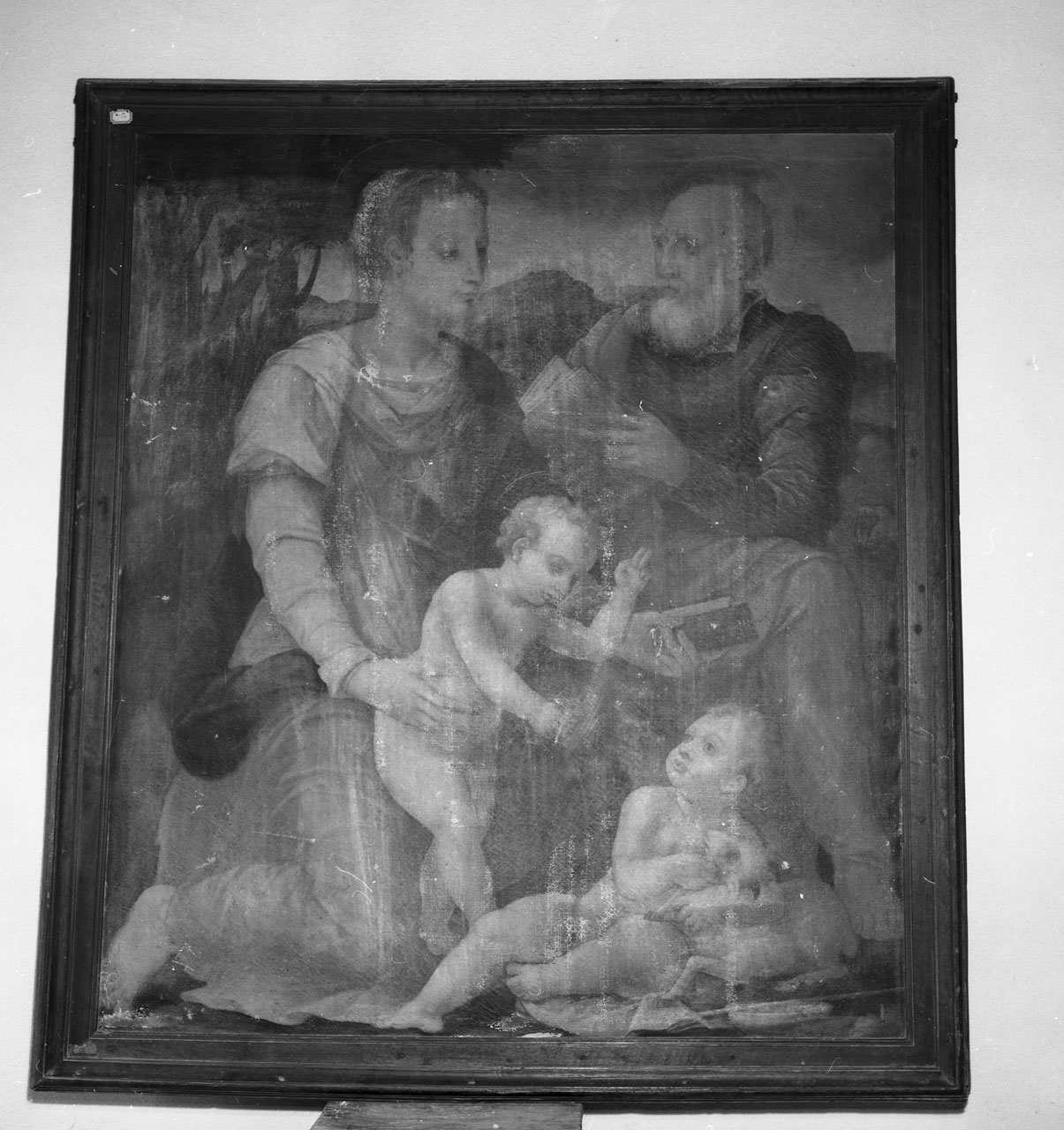 Sacra Famiglia con San Giovanni Battista bambino (dipinto, opera isolata) - ambito fiorentino (seconda metà sec. XVI)