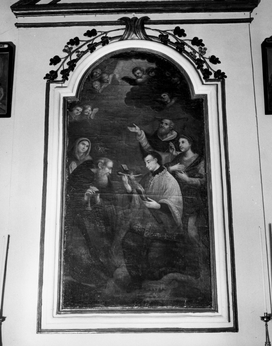 San Luigi Gonzaga e santi (dipinto) - ambito italiano (sec. XVII)
