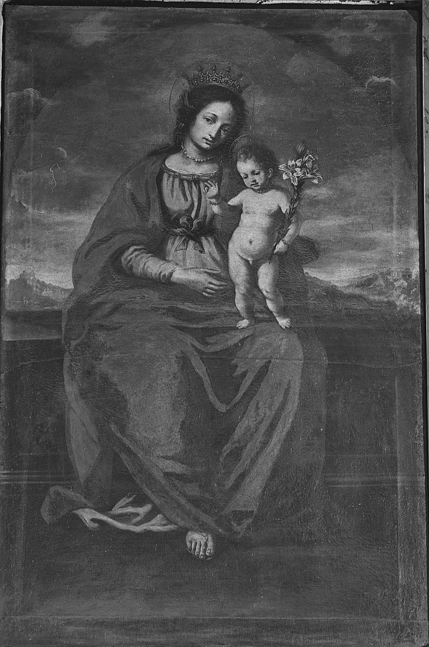 Madonna con Bambino (dipinto) di Santini Bernardino (attribuito) (metà sec. XVII)