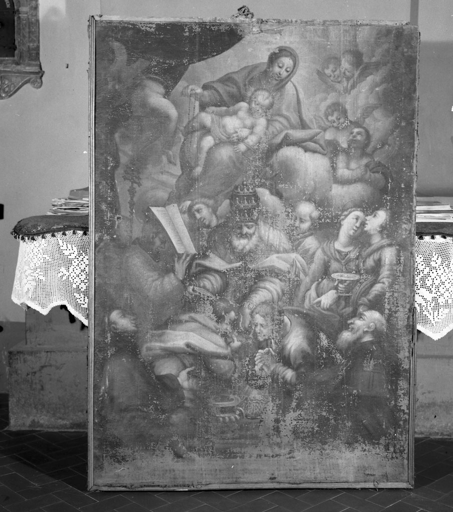 San Felice Papa battezza i fedeli (dipinto) - ambito toscano (fine sec. XVII)