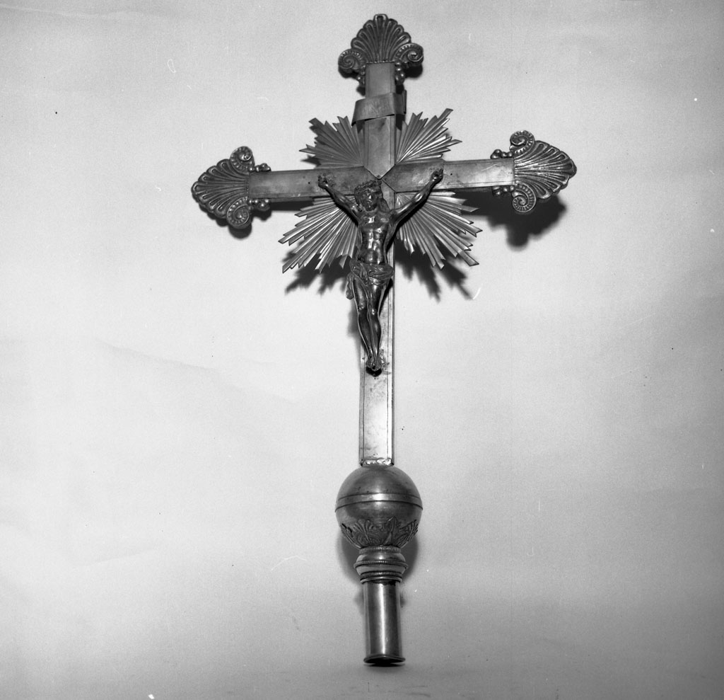 croce processionale - bottega toscana (metà sec. XIX)