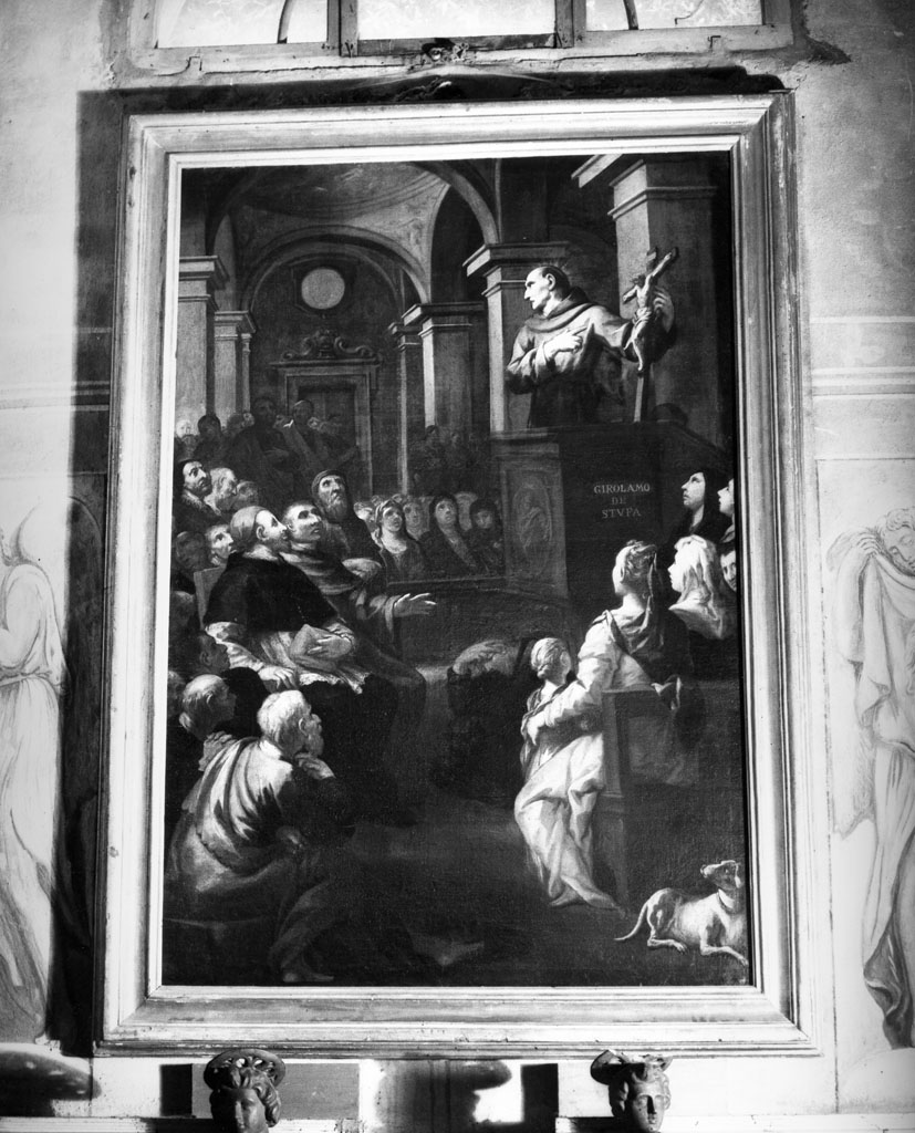 Predica del Beato Girolamo Della Stufa nella Metropolitana fiorentina (dipinto) - ambito fiorentino (seconda metà sec. XVII)