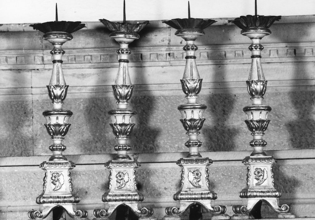 candeliere, serie - bottega toscana (seconda metà sec. XVIII)
