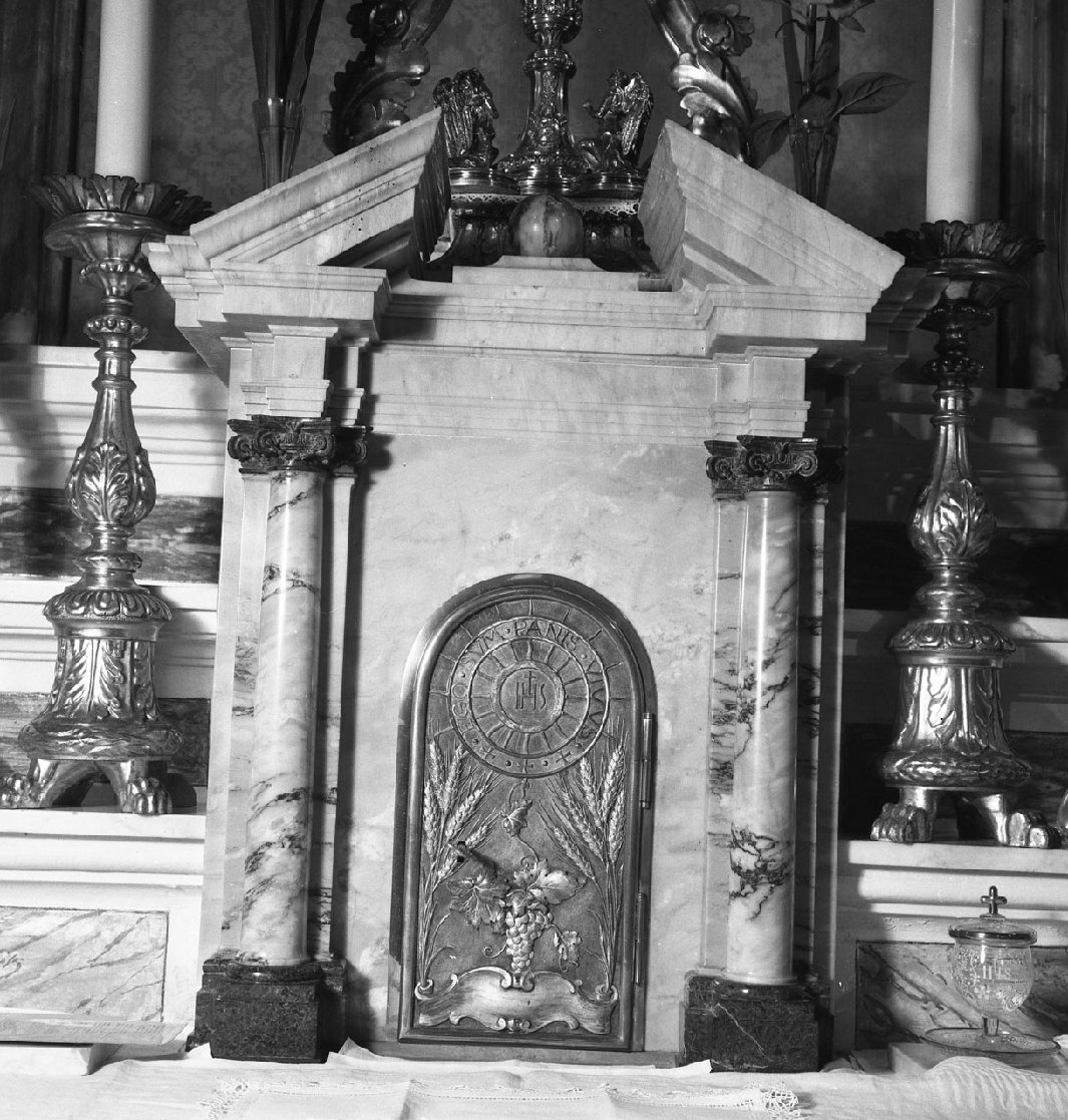 tabernacolo - a frontale architettonico - bottega toscana (sec. XVIII)