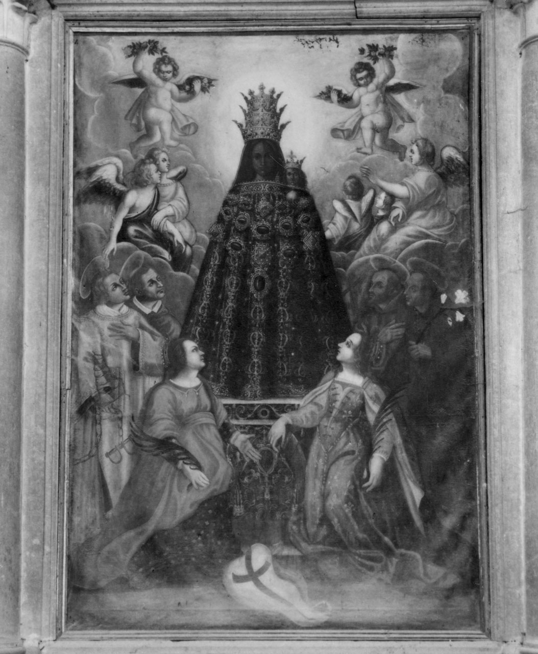 adorazione della Madonna di Loreto (dipinto) - ambito toscano (sec. XVII)