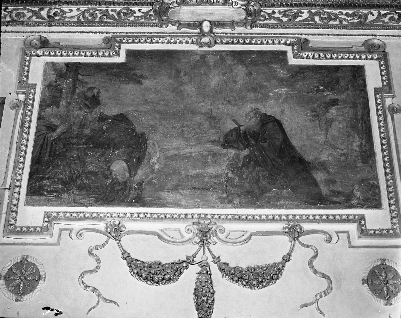 La visione di San Romualdo (dipinto) di Drago Giovanni (sec. XVII)