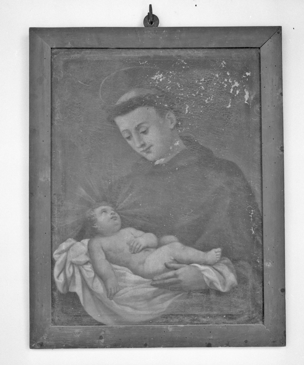 Sant'Antonio da Padova con il bambino (dipinto) - ambito toscano (fine/inizio secc. XVIII/ XIX)