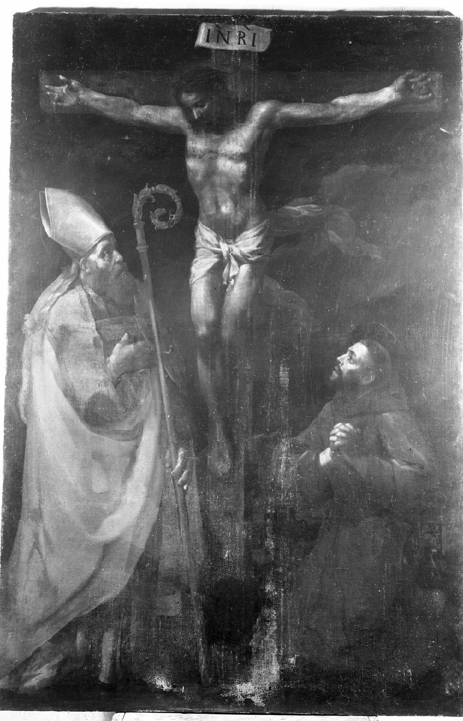 Crocifissione con s. Francesco e s. Ludovico (dipinto) - ambito fiorentino (terzo quarto sec. XVII)