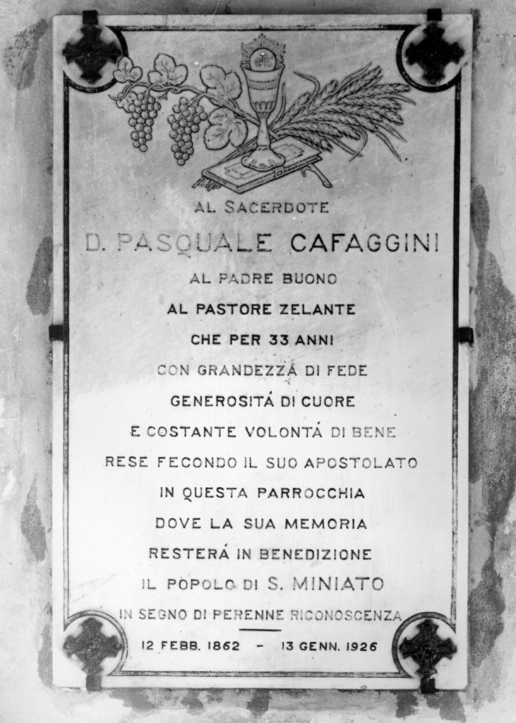 lapide commemorativa - bottega toscana (sec. XX)