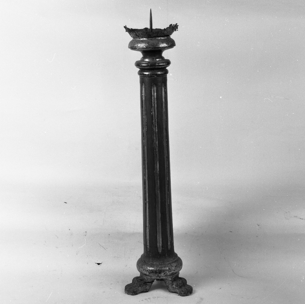 candelabro funebre, serie - bottega toscana (prima metà sec. XIX)