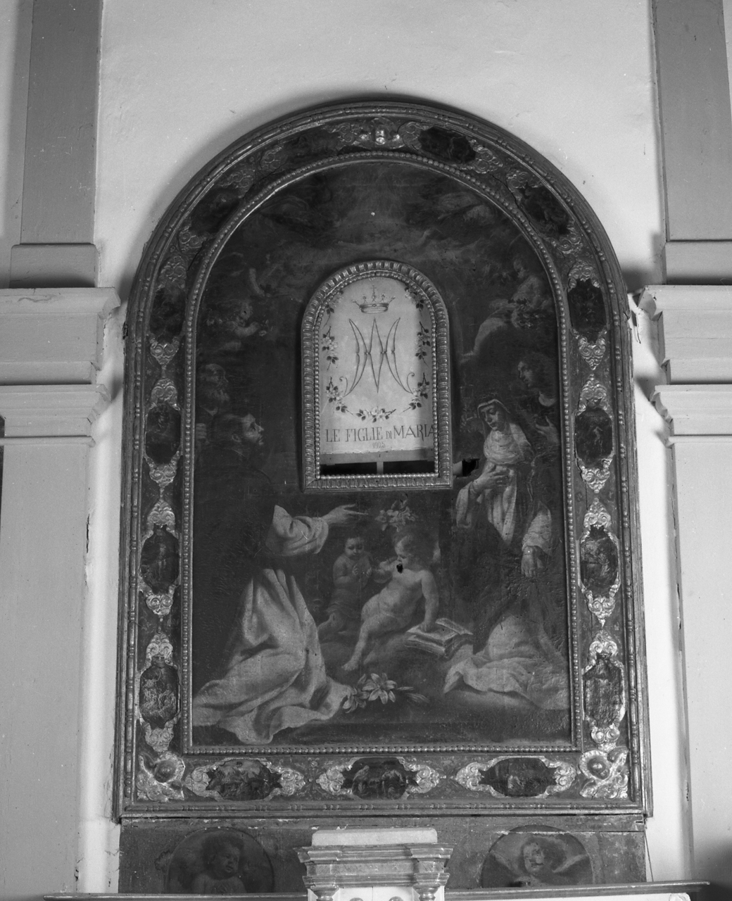 Santa'Antonio Abate, San Domenico, Santa Caterina da Siena e San Giovanni Evangelista (dipinto) - ambito toscano (sec. XVIII)