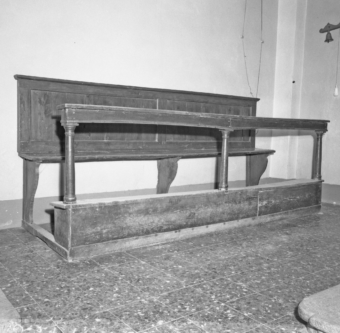 banco da chiesa, serie - bottega tosco-umbra (inizio sec. XIX)