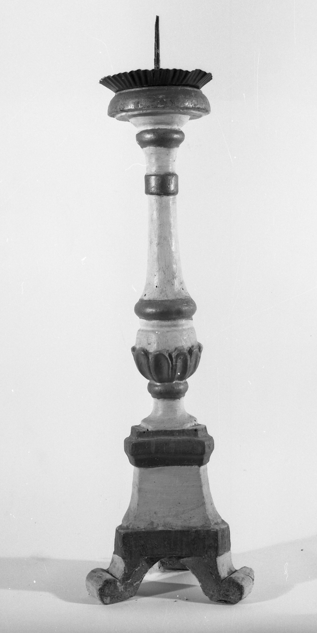 candeliere, serie - bottega tosco-umbra (fine/inizio secc. XVIII/ XIX)