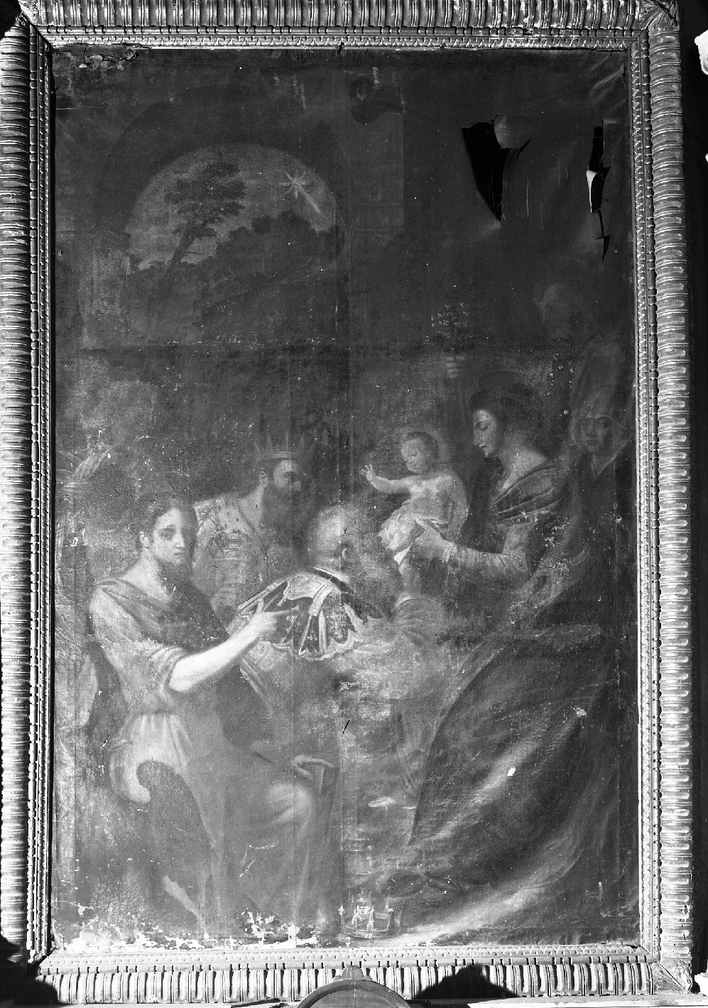 adorazione dei Re Magi (dipinto) - ambito toscano (fine sec. XVI)