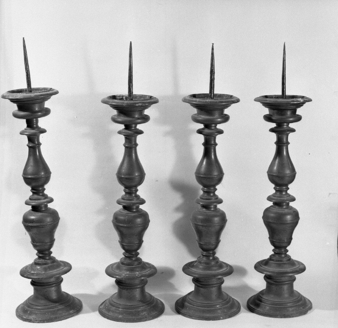 candeliere, serie - bottega toscana (fine sec. XVII)