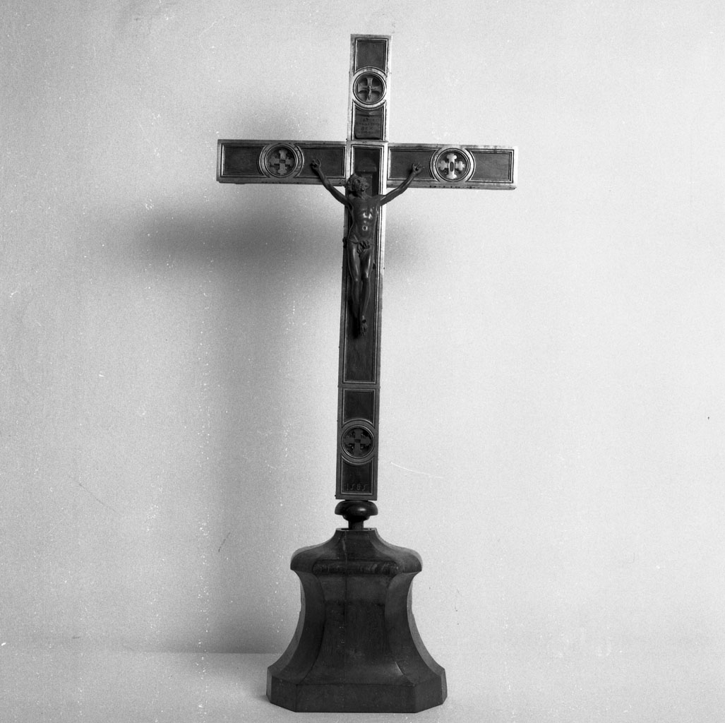 reliquiario - a croce - manifattura toscana (fine/inizio secc. XVI/ XVII)