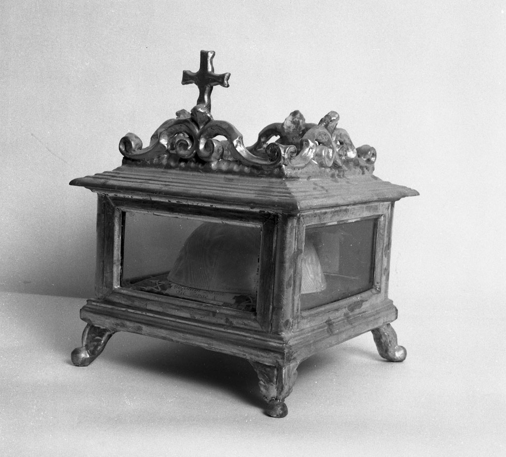 reliquiario a teca - a urna - manifattura toscana (sec. XVIII)