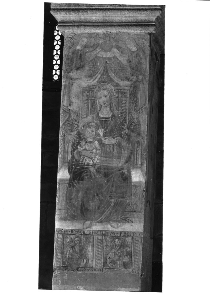 Madonna con Bambino in trono tra santi (dipinto) - ambito toscano (sec. XV)