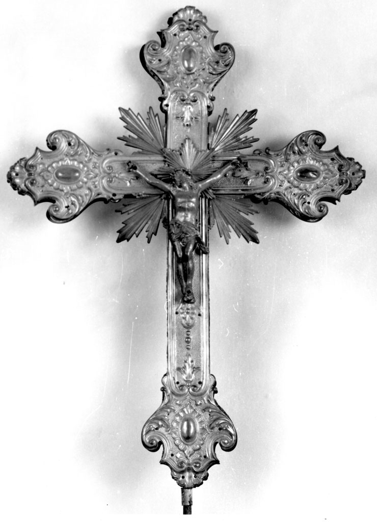 croce processionale, opera isolata - manifattura toscana (sec. XVIII)