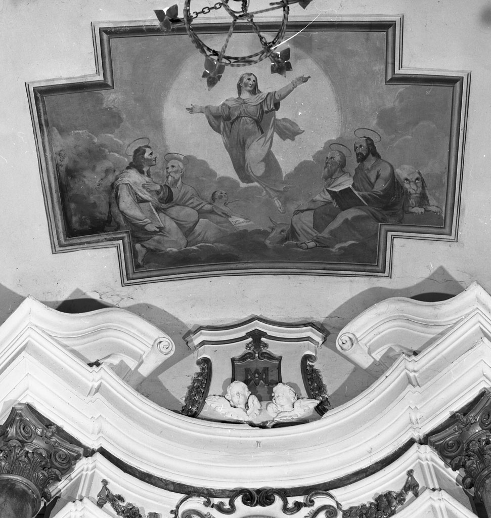 Madonna Assunta in cielo con apostoli (dipinto) di Niccheri Egisto (attribuito) (sec. XIX)