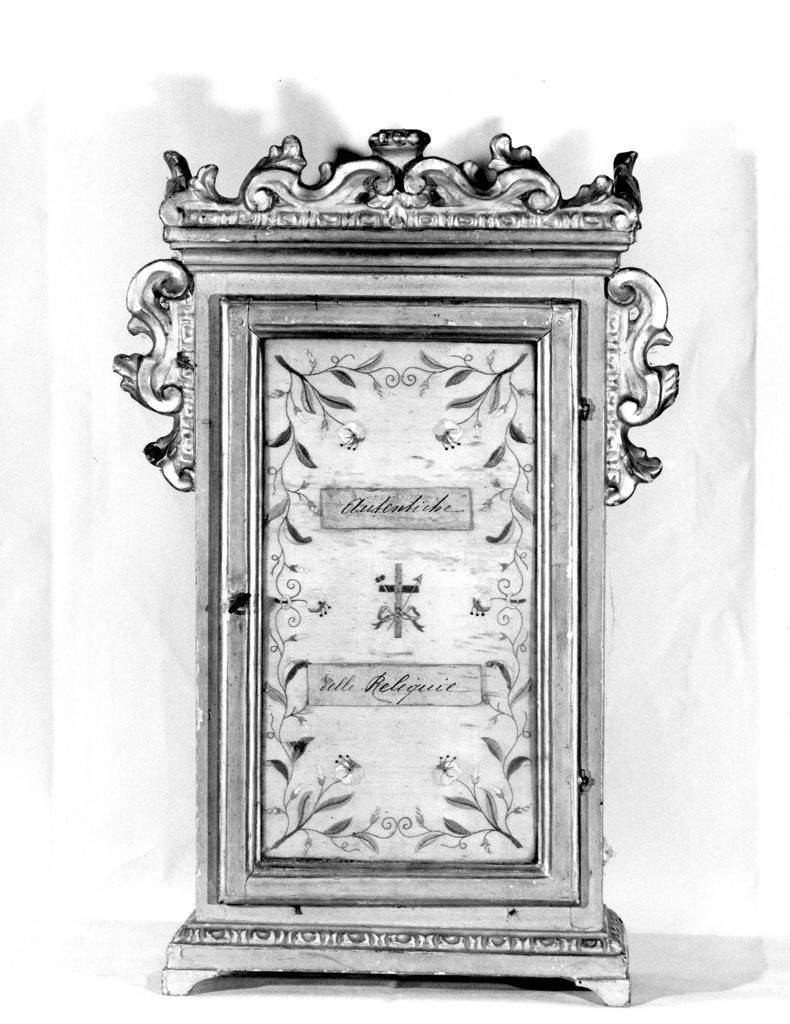 vetrina per reliquie, opera isolata - manifattura toscana (seconda metà sec. XVIII)