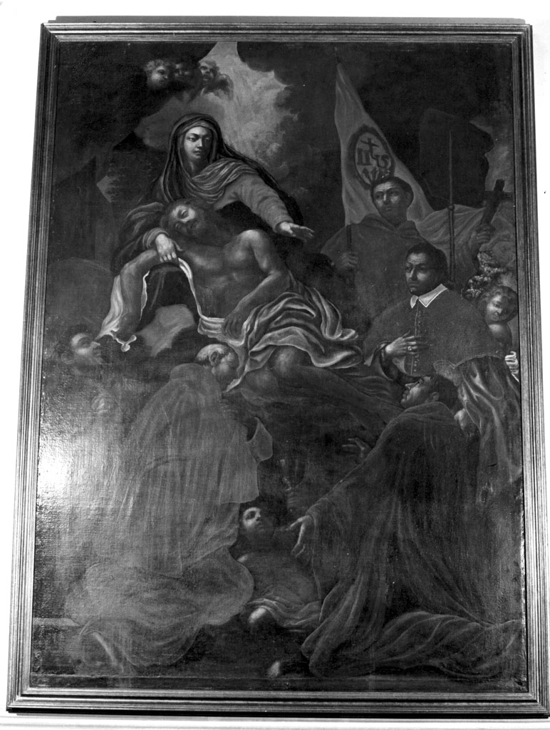 Madonna Addolorata con Cristo morto Santa Caterina d'Alessandria e San Giorgio (dipinto, opera isolata) - ambito toscano (prima metà sec. XVIII)