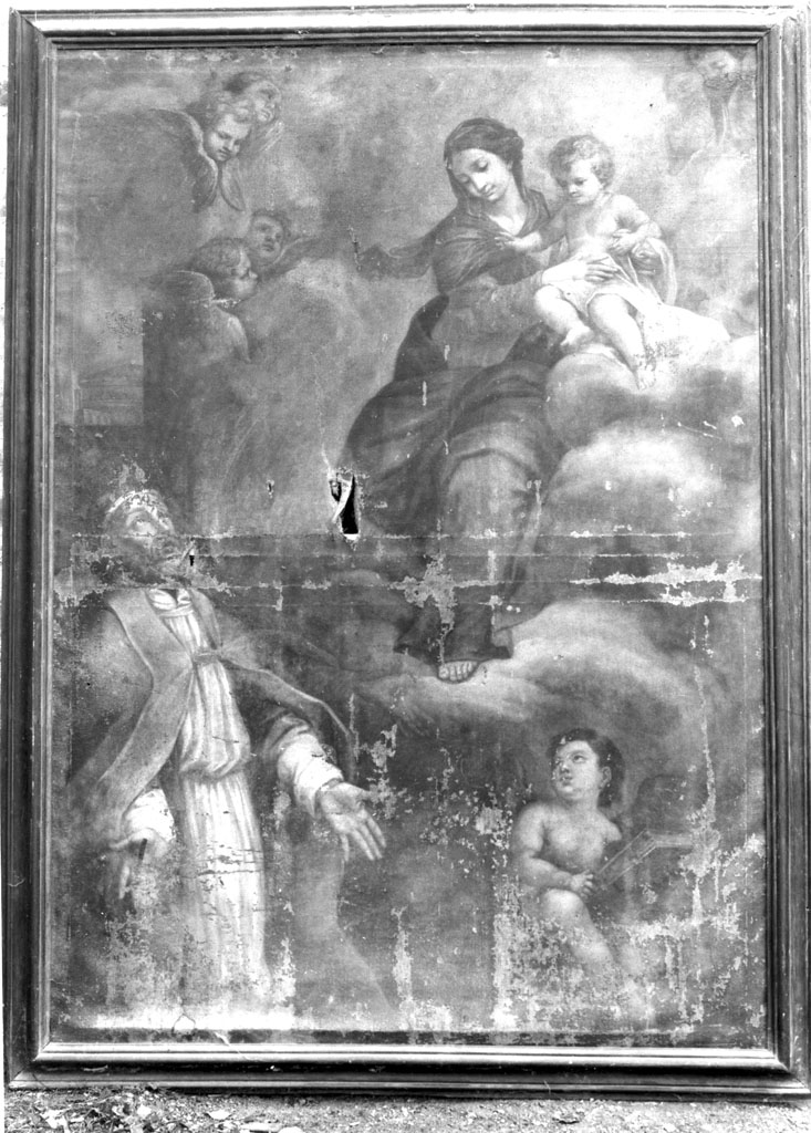 Madonna con Bambino in gloria (dipinto) - ambito toscano (metà sec. XVII)