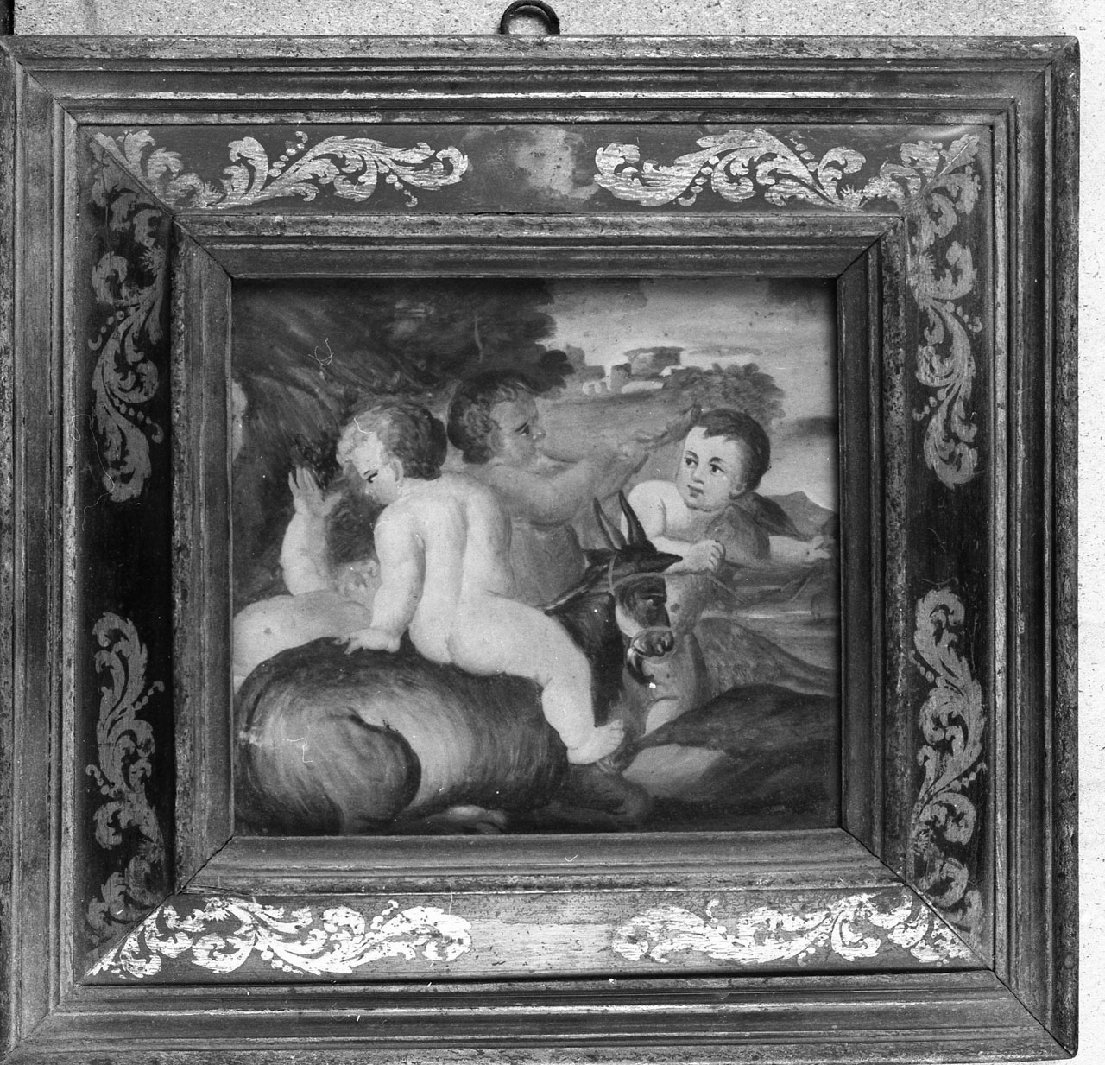 putti con paesaggio (dipinto, opera isolata) - ambito toscano (prima metà sec. XVII)