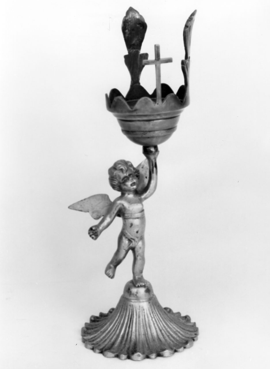 candelabro - a statuetta, opera isolata - bottega toscana (inizio sec. XX)