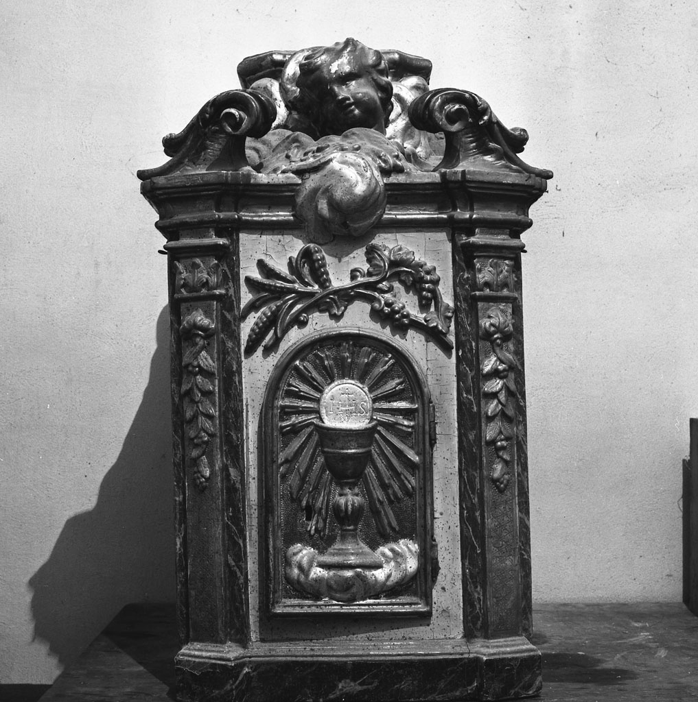 tabernacolo - a frontale architettonico - bottega toscana (fine/inizio secc. XVII/ XVIII)
