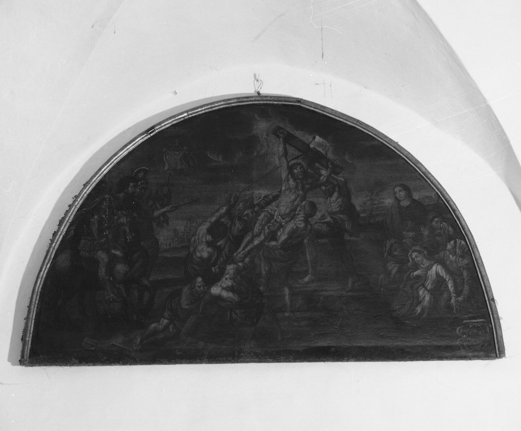 elevazione della croce (dipinto, opera isolata) - ambito cortonesco (sec. XVII)