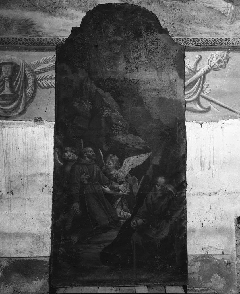 San Francesco d'Assisi riceve le stimmate (dipinto) - ambito aretino (sec. XVIII)
