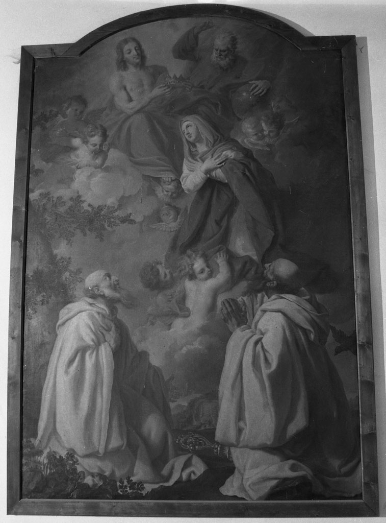 Incoronazione di Maria Vergine tra santi (dipinto) di Gabbiani Antonio Domenico (fine/inizio secc. XVII/ XVIII)
