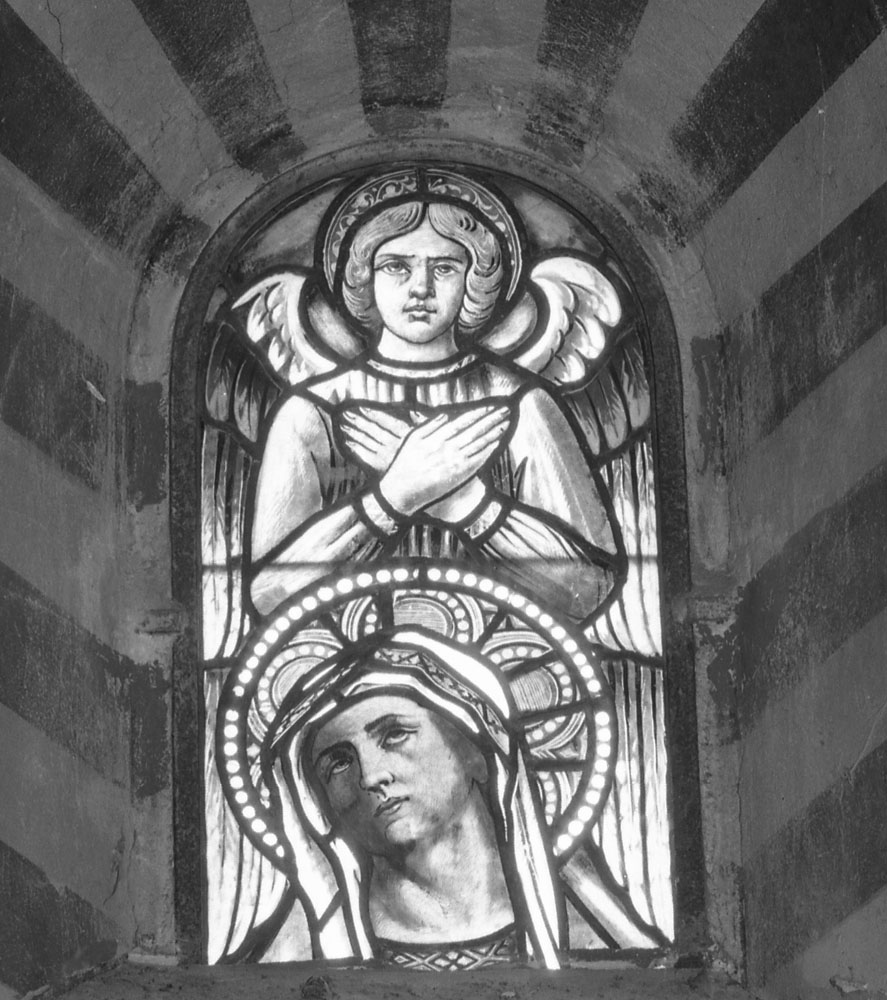 Madonna con angeli (vetrata) - ambito toscano (secondo quarto sec. XX)