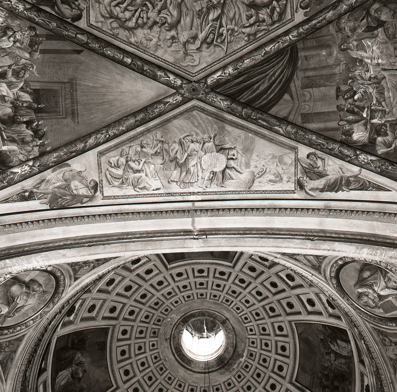 David danza davanti all'arca santa (dipinto, ciclo) di Ademollo Luigi (attribuito) (sec. XIX)
