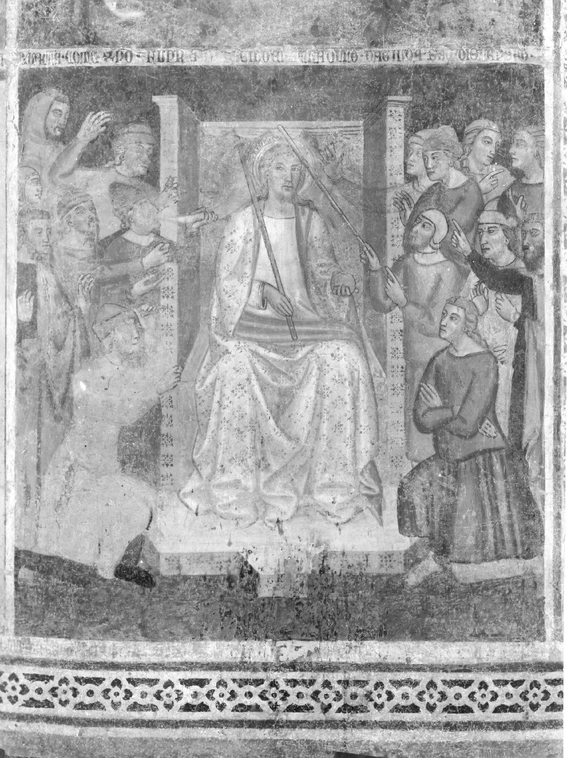 Cristo in trono (dipinto, frammento) - ambito giottesco (sec. XIV)