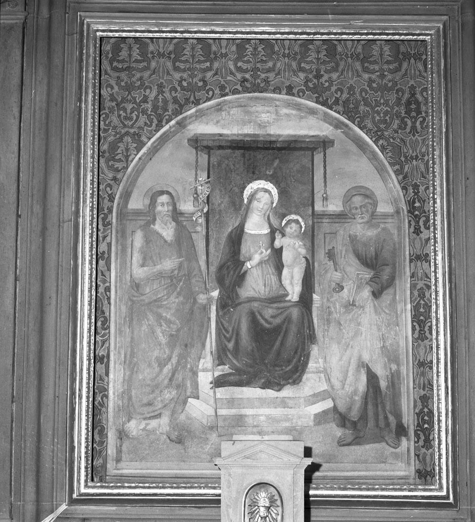 Madonna con Bambino in trono tra santi (dipinto) - ambito toscano (prima metà sec. XV)