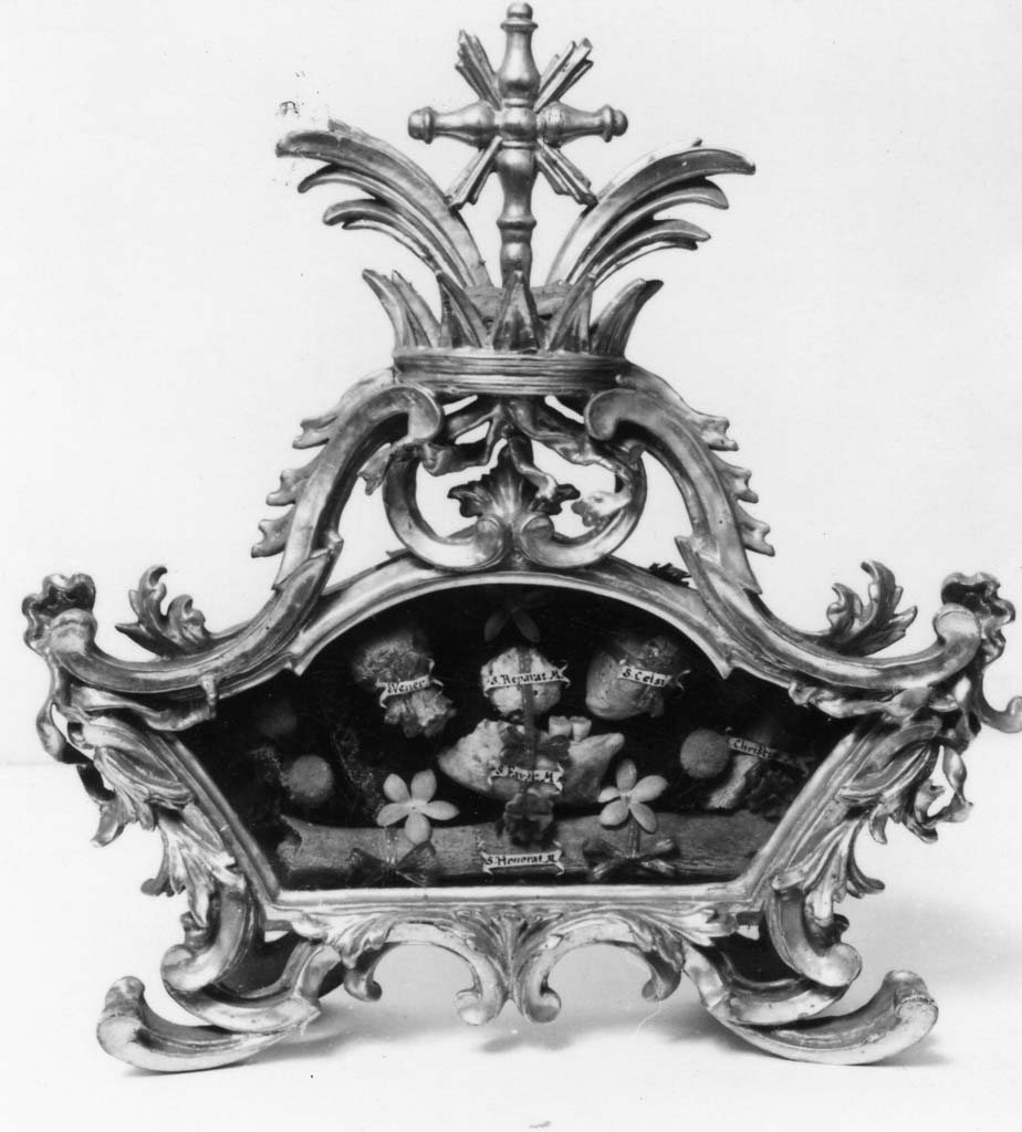 reliquiario a teca - a urna, serie - bottega toscana (sec. XVIII)